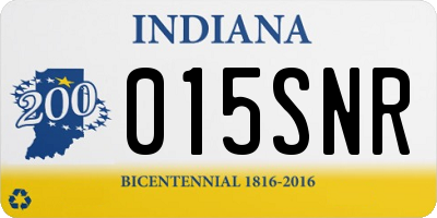 IN license plate 015SNR