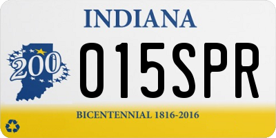 IN license plate 015SPR