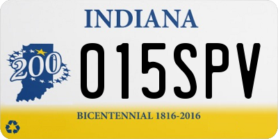 IN license plate 015SPV