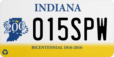 IN license plate 015SPW