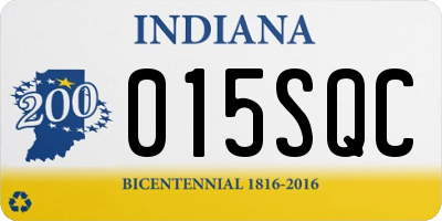 IN license plate 015SQC