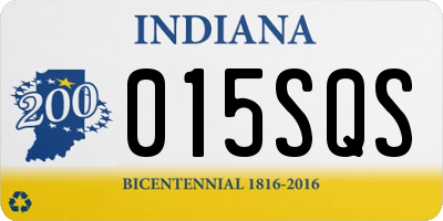 IN license plate 015SQS