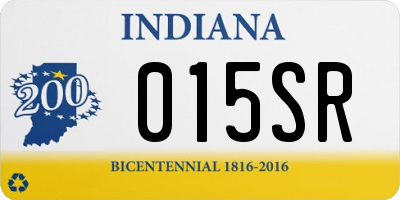 IN license plate 015SR