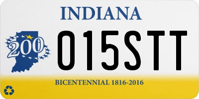 IN license plate 015STT