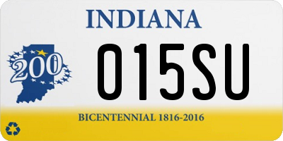 IN license plate 015SU
