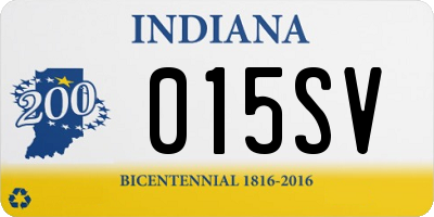 IN license plate 015SV