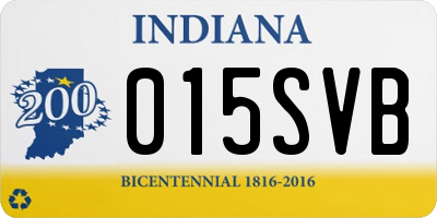 IN license plate 015SVB