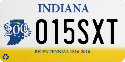 IN license plate 015SXT