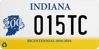 IN license plate 015TC