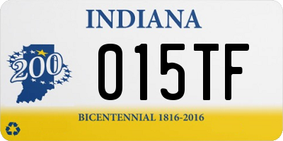 IN license plate 015TF