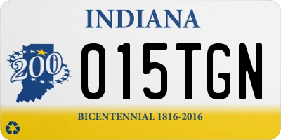 IN license plate 015TGN