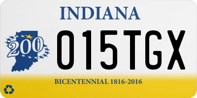 IN license plate 015TGX