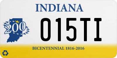 IN license plate 015TI