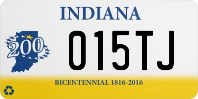 IN license plate 015TJ