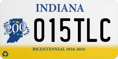 IN license plate 015TLC
