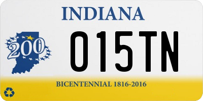IN license plate 015TN