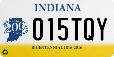 IN license plate 015TQY