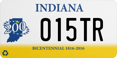 IN license plate 015TR