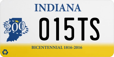 IN license plate 015TS