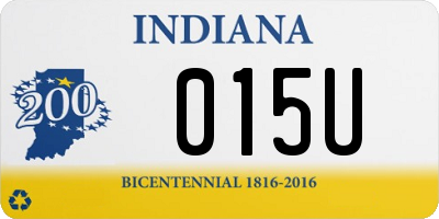 IN license plate 015U