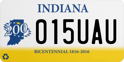 IN license plate 015UAU