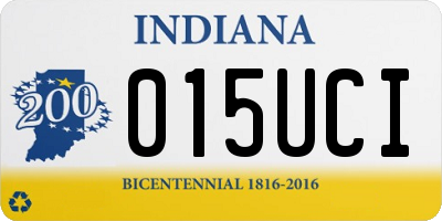 IN license plate 015UCI