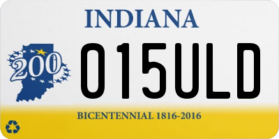 IN license plate 015ULD