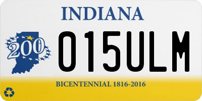 IN license plate 015ULM