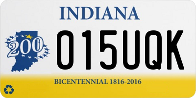 IN license plate 015UQK