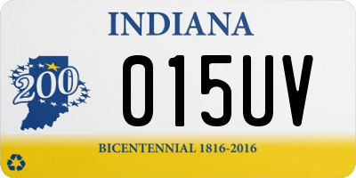 IN license plate 015UV
