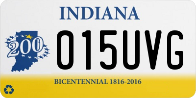 IN license plate 015UVG