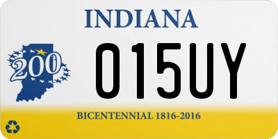 IN license plate 015UY