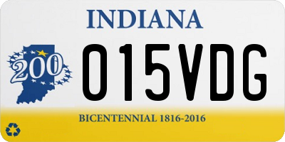 IN license plate 015VDG