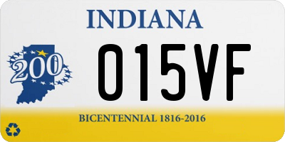IN license plate 015VF