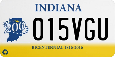 IN license plate 015VGU