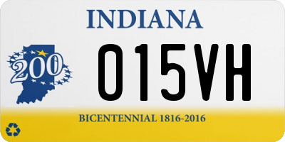 IN license plate 015VH