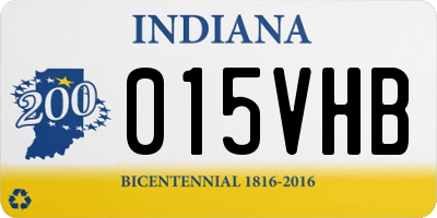IN license plate 015VHB