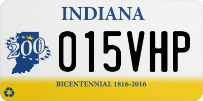 IN license plate 015VHP