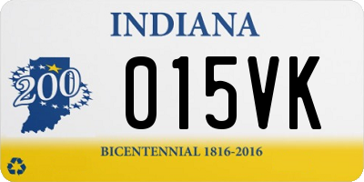 IN license plate 015VK