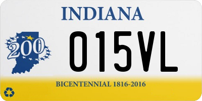 IN license plate 015VL