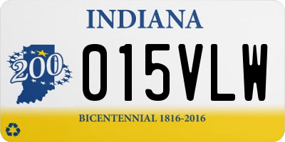 IN license plate 015VLW
