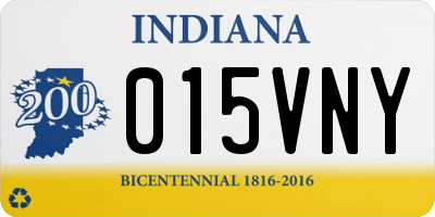 IN license plate 015VNY