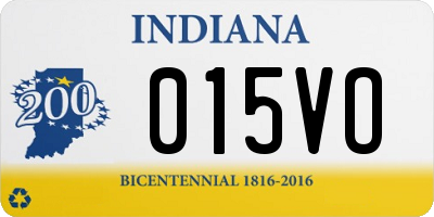 IN license plate 015VO