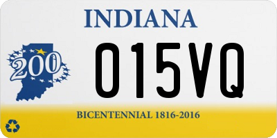 IN license plate 015VQ