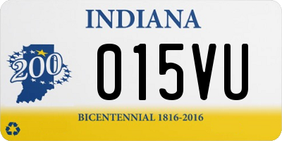 IN license plate 015VU