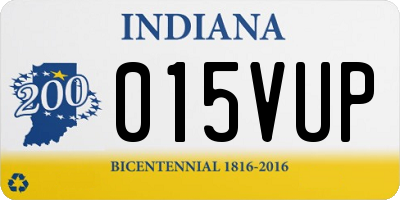 IN license plate 015VUP