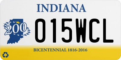 IN license plate 015WCL