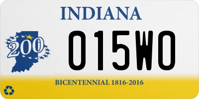 IN license plate 015WO