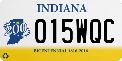 IN license plate 015WQC