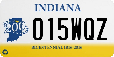 IN license plate 015WQZ